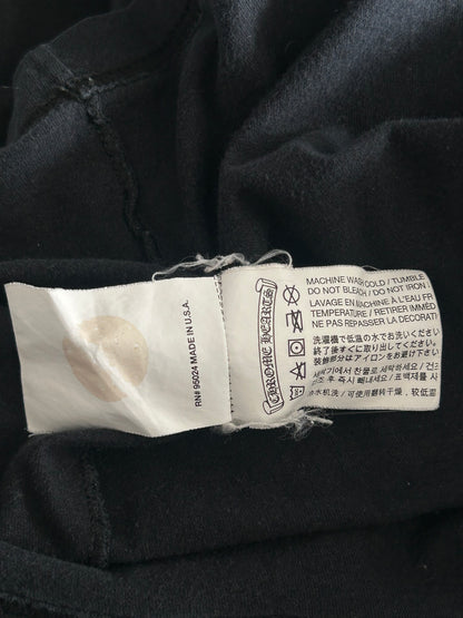 Chrome Hearts Black & White Floral Cross T-Shirt