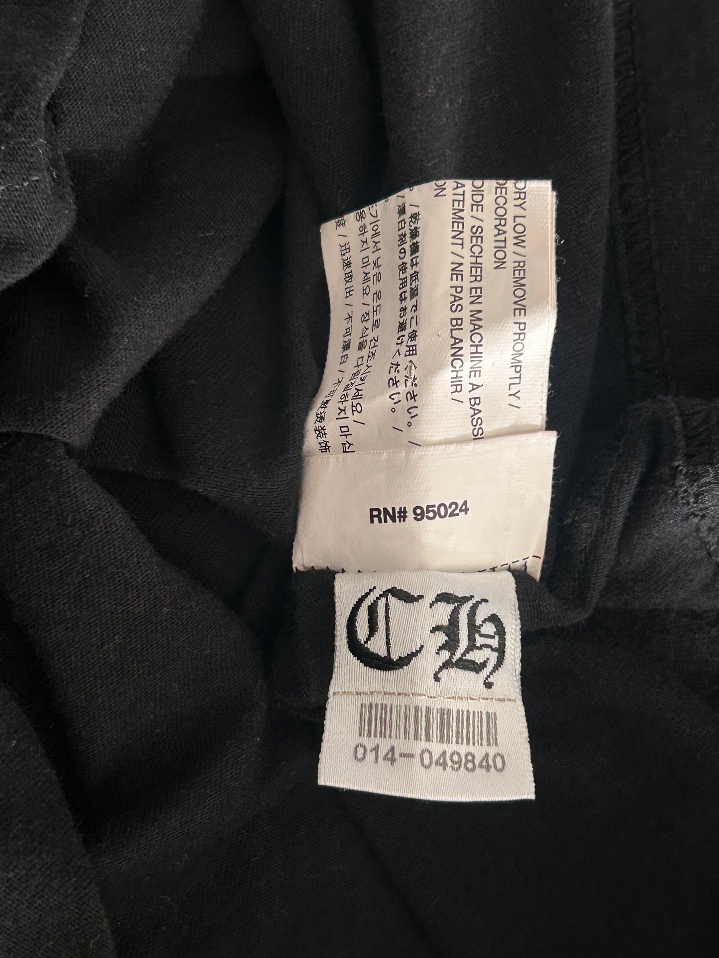 Chrome Hearts Black & Yellow Dagger Logo T-Shirt