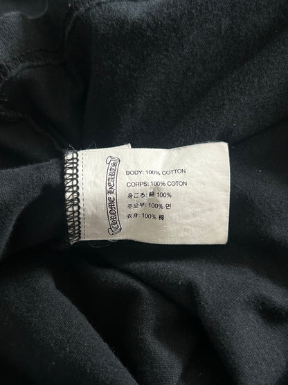 Chrome Hearts Black & White Fleur Scroll Logo T-Shirt