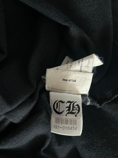 Chrome Hearts Black & White Fleur Scroll Logo T-Shirt