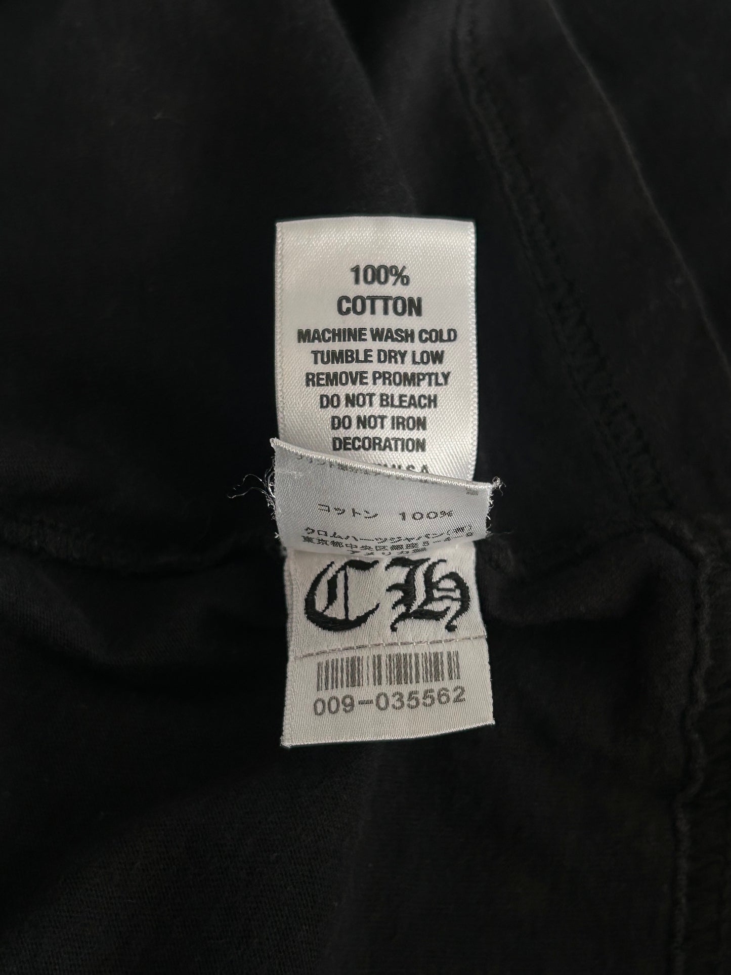 Chrome Hearts Black & White Scroll Logo T-Shirt