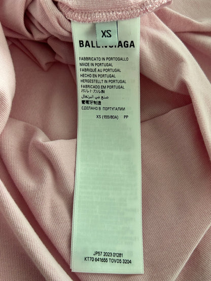 Balenciaga Pink & Black Logo T-Shirt