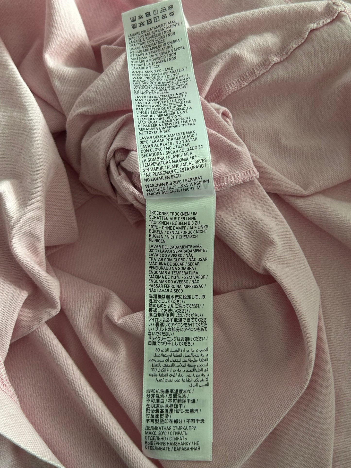 Balenciaga Pink & Black Logo T-Shirt