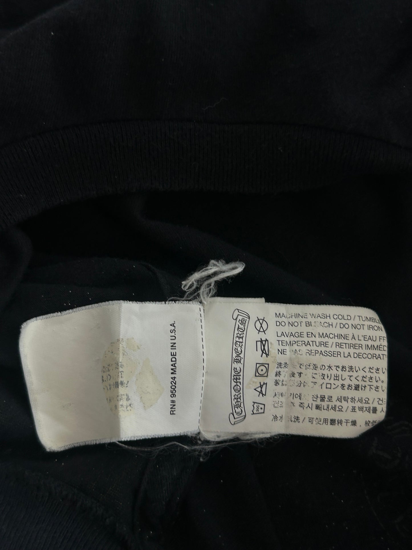 Chrome Hearts Foti Black & White Deer Logo T-Shirt