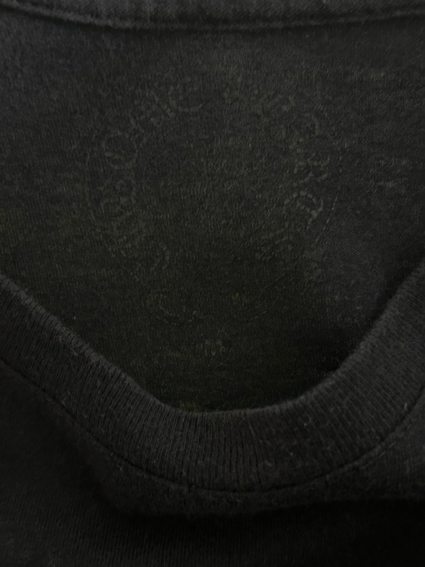 Chrome Hearts Black & White Floral Cross T-Shirt