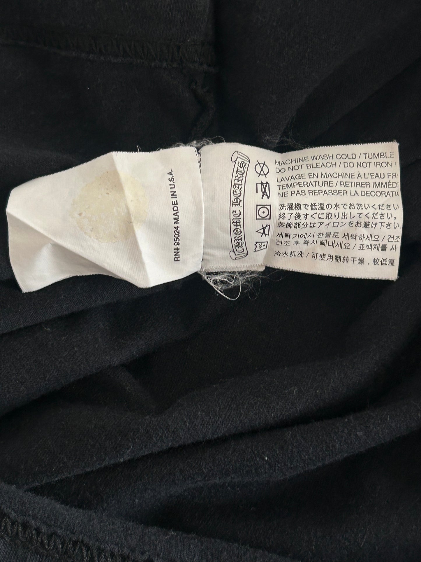 Chrome Hearts Black & White Floral Cross T-Shirt