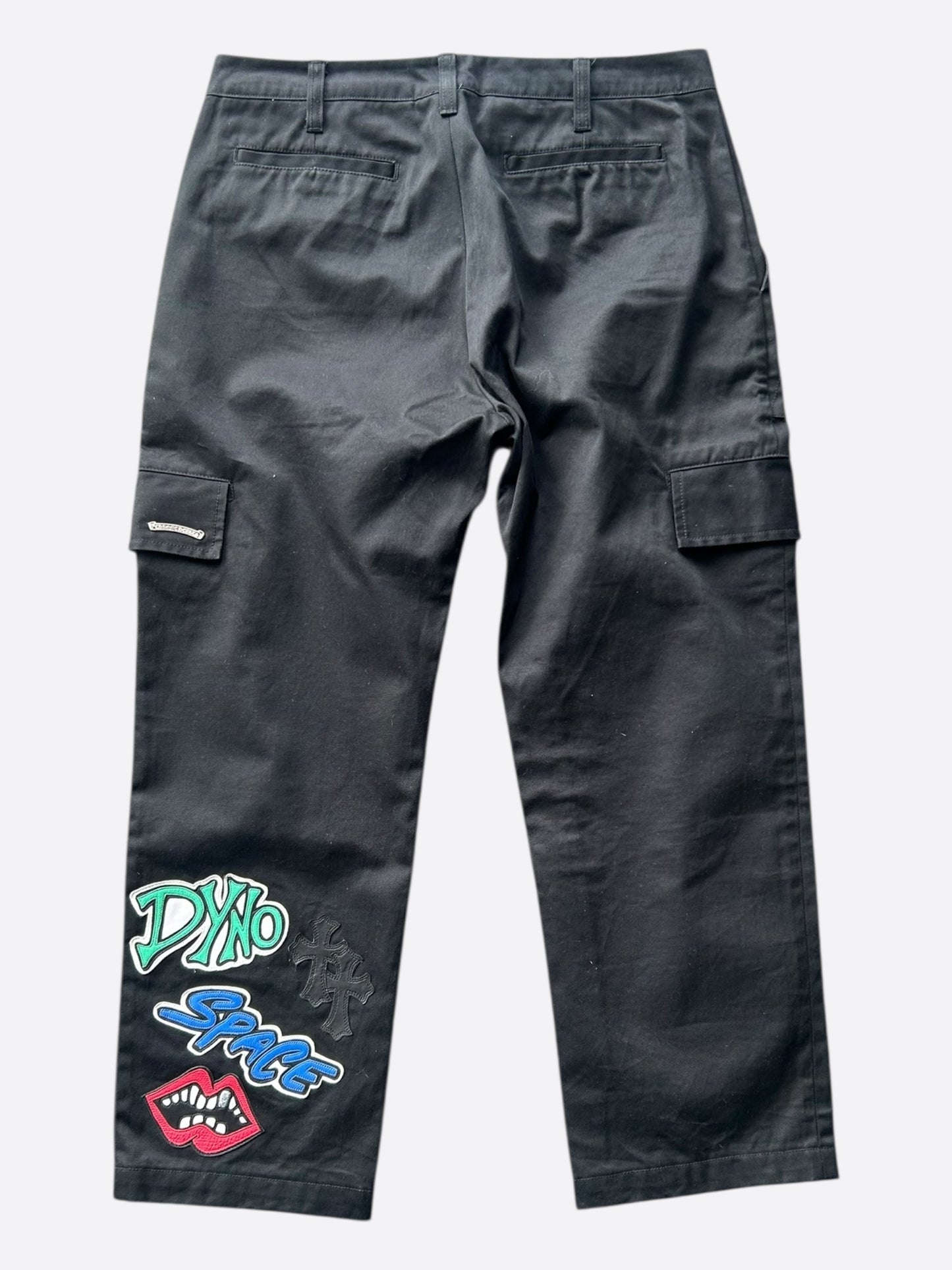 Chrome Hearts Matty Boy Black Multicolor Patch Cargo Pants