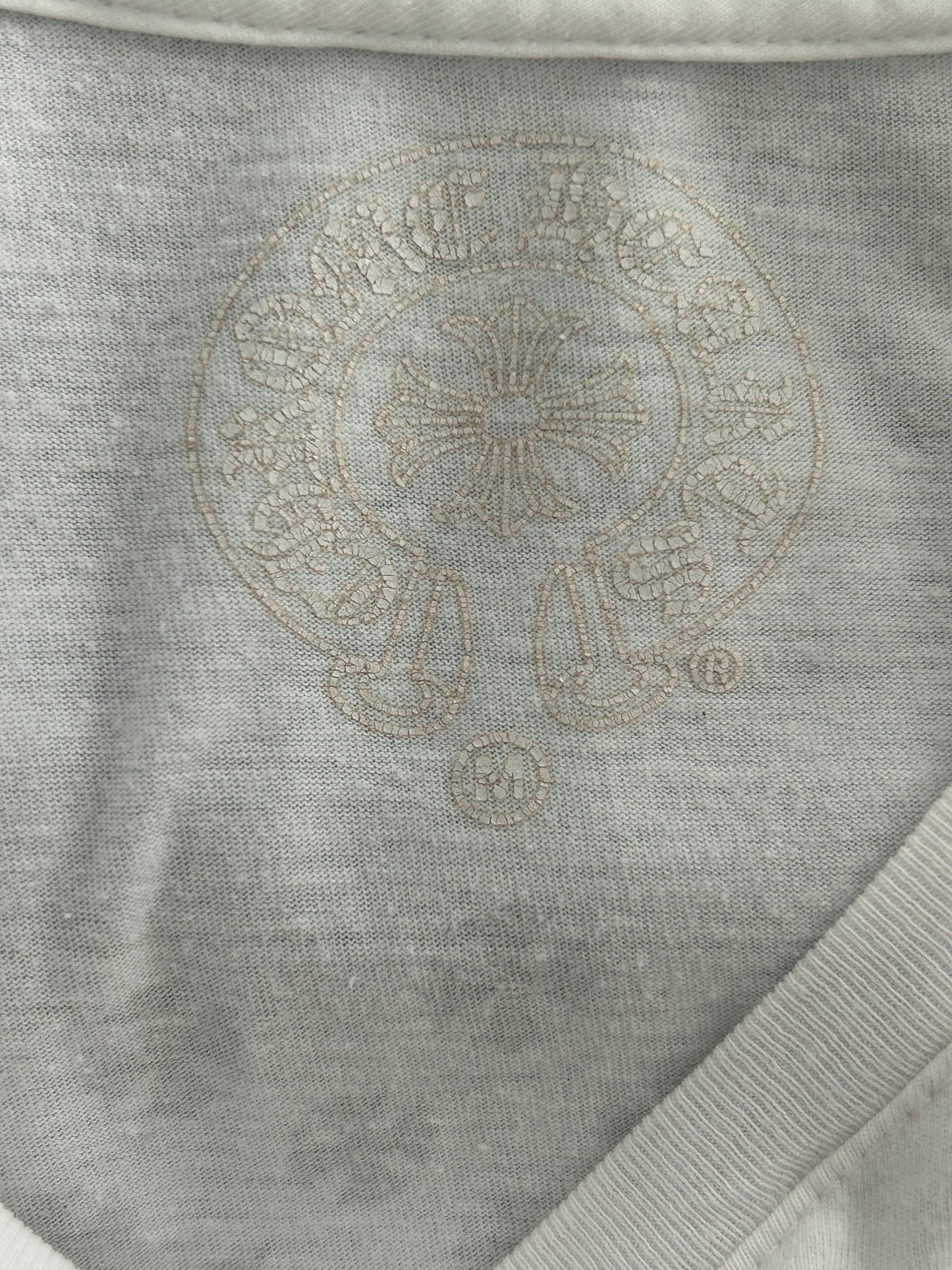 Chrome Hearts White & Black Spiral Cross Graphic T-Shirt