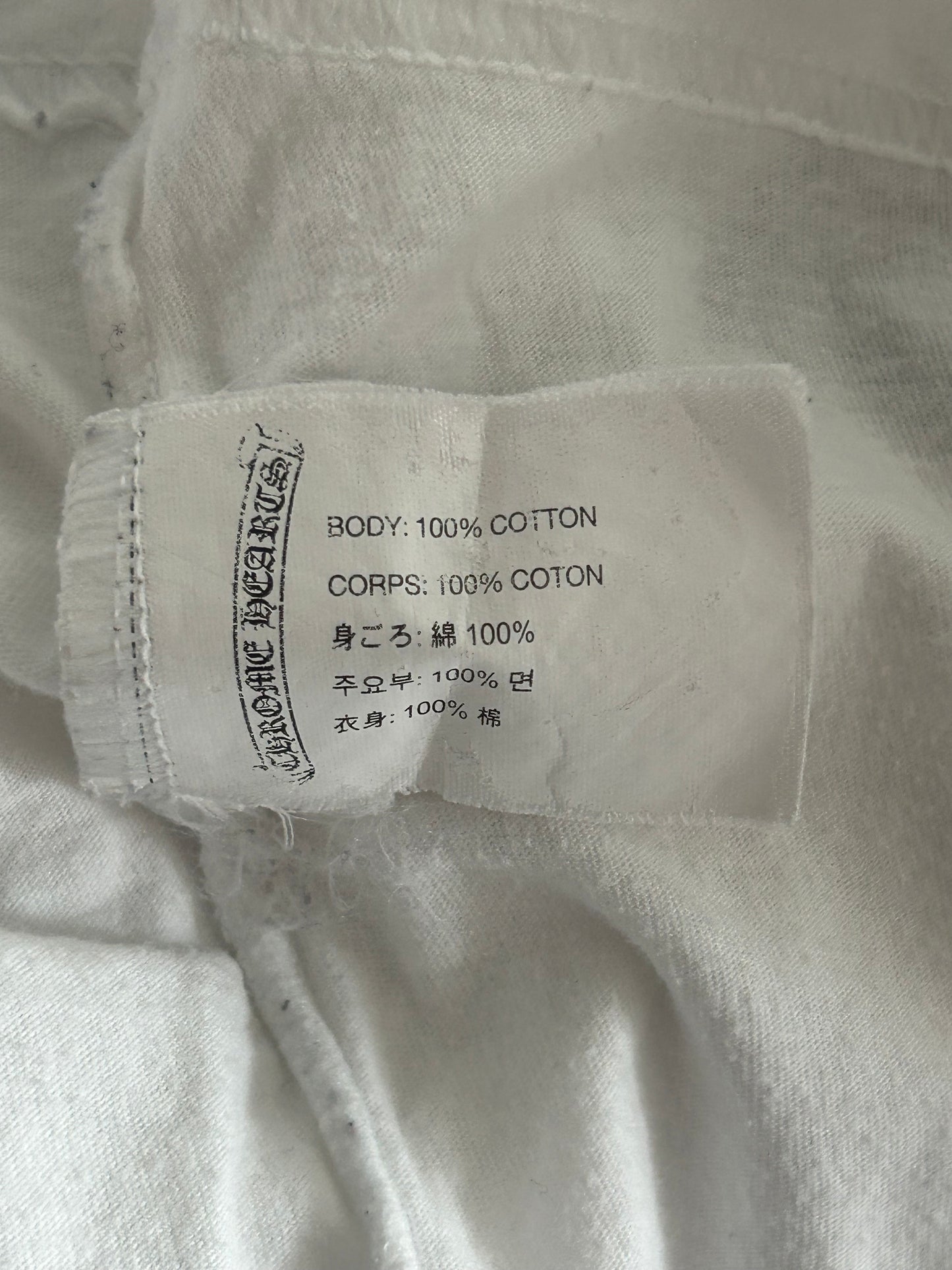 Chrome Hearts White & Black Spiral Cross Graphic T-Shirt