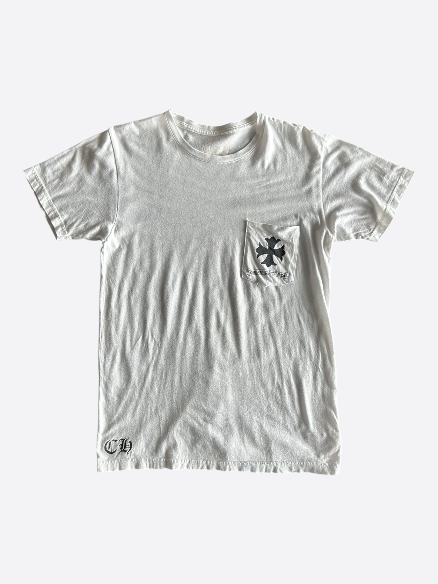 Chrome Hearts White & Black Spiral Cross Graphic T-Shirt