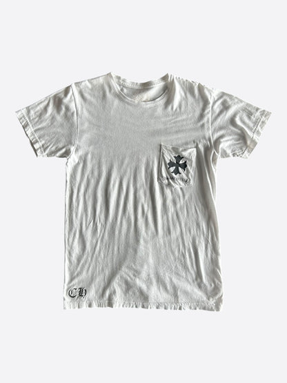Chrome Hearts White & Black Spiral Cross Graphic T-Shirt