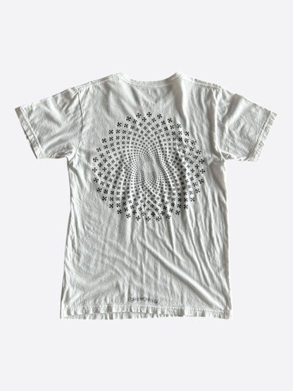 Chrome Hearts White & Black Spiral Cross Graphic T-Shirt