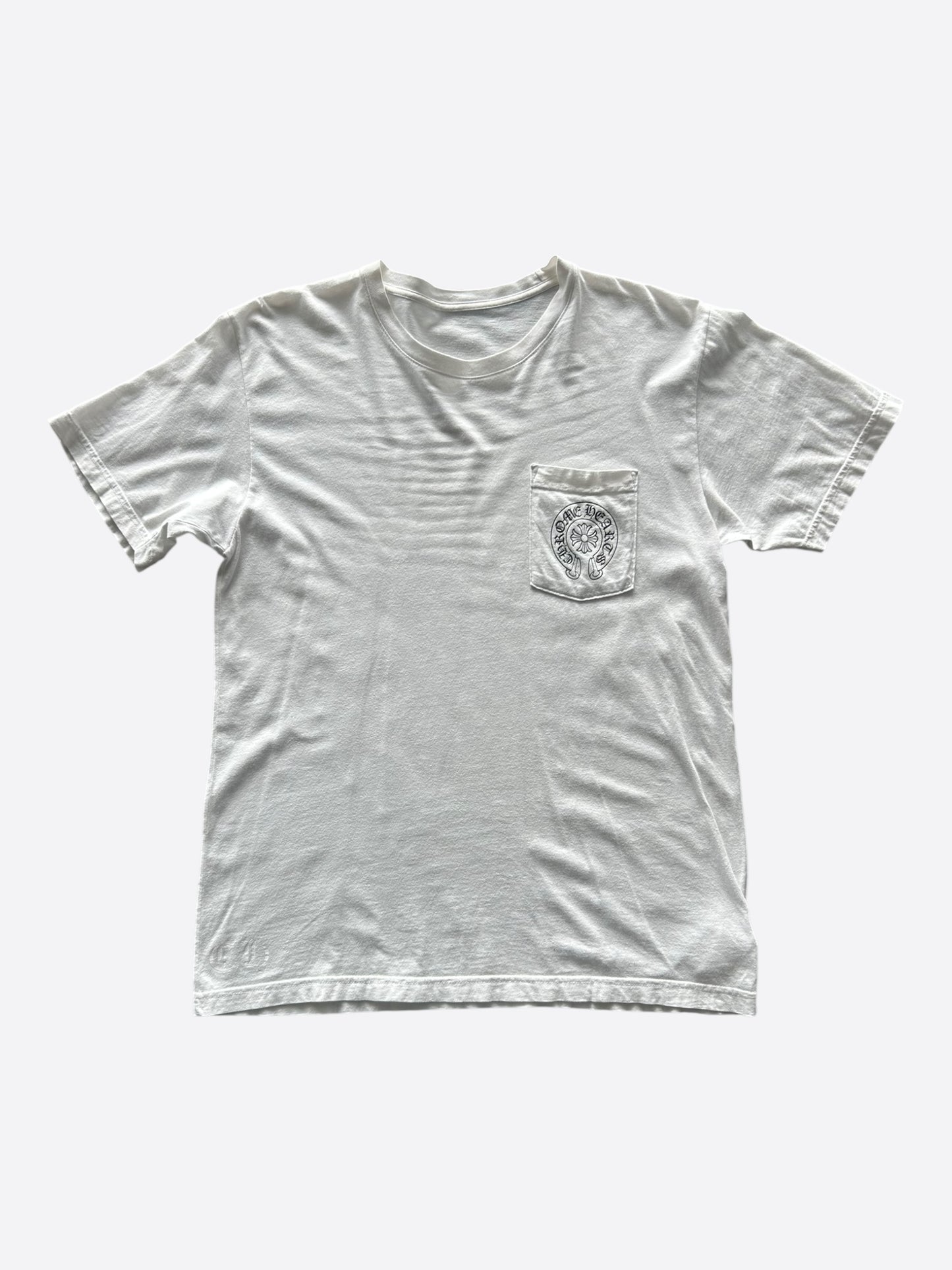 Chrome Hearts White & Black Hong Kong Exclusive Horseshoe Logo T-Shirt