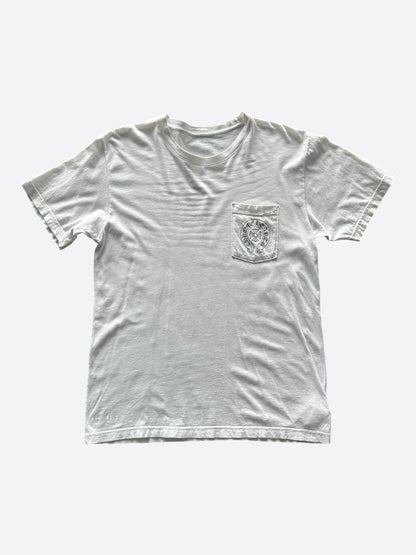 Chrome Hearts White & Black Hong Kong Exclusive Horseshoe Logo T-Shirt