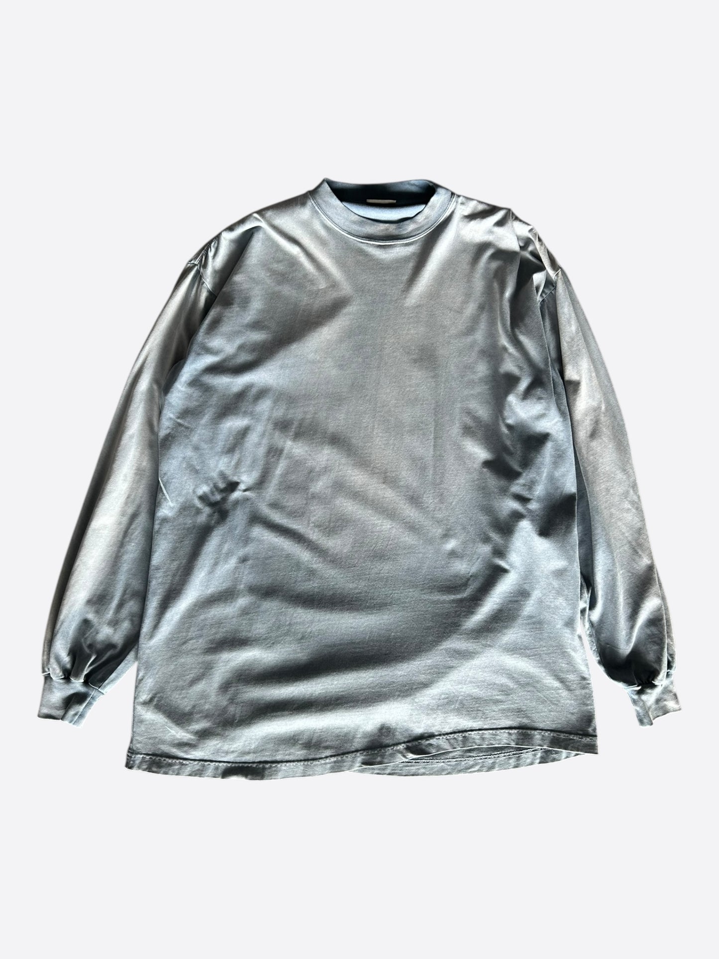 Balenciaga Faded Blue & Black Hand-Drawn Logo Longsleeve T-Shirt