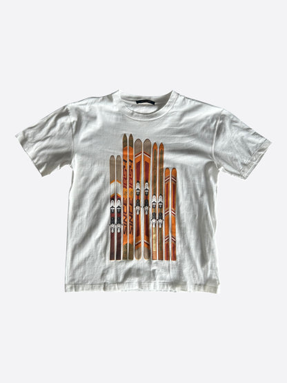Louis Vuitton White Ski Graphic T-Shirt