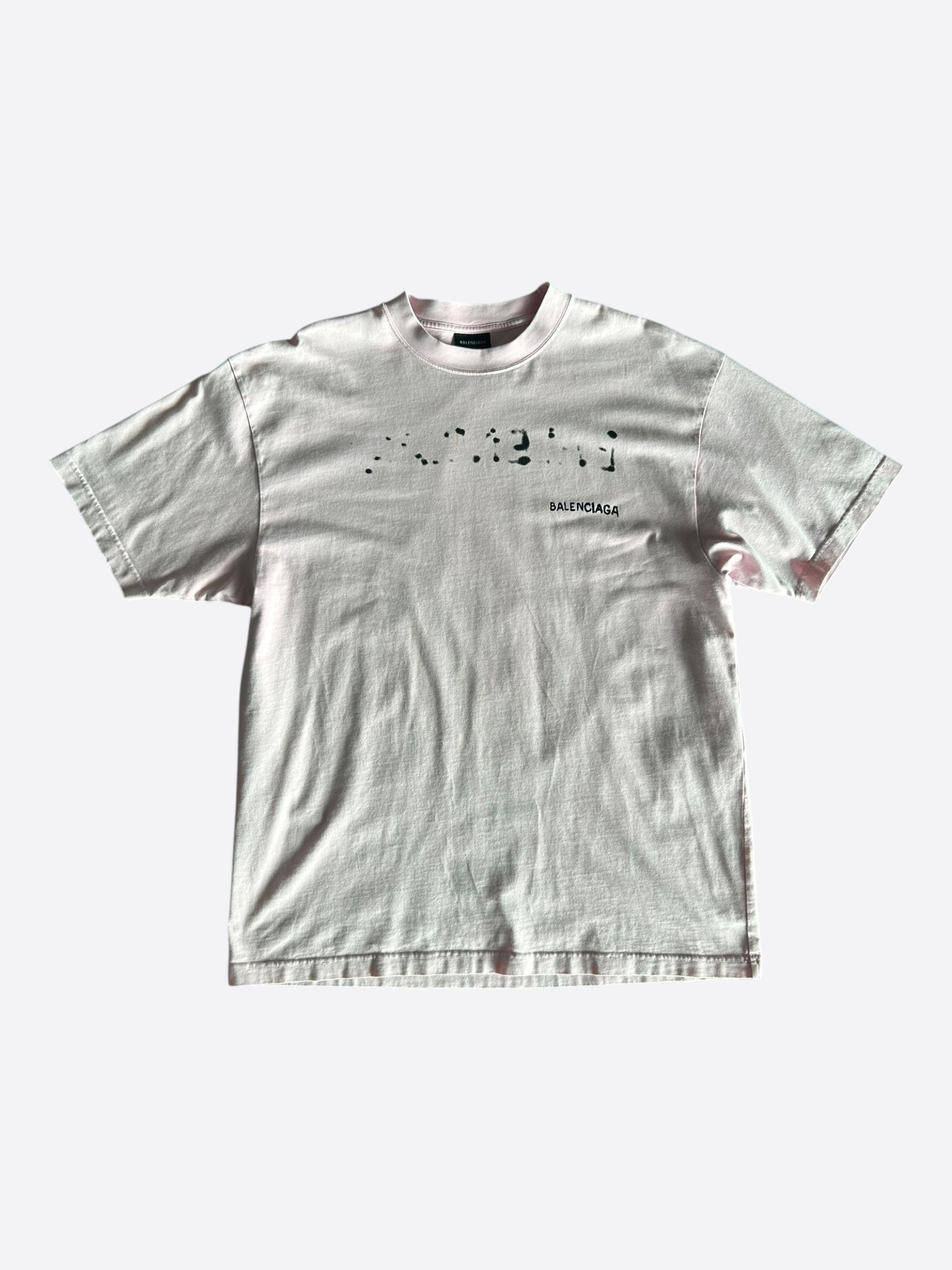 Balenciaga Pink & Black Logo T-Shirt