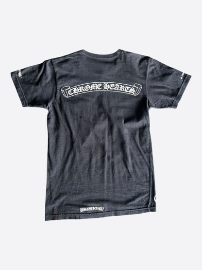 Chrome Hearts Black & White Scroll Logo T-Shirt
