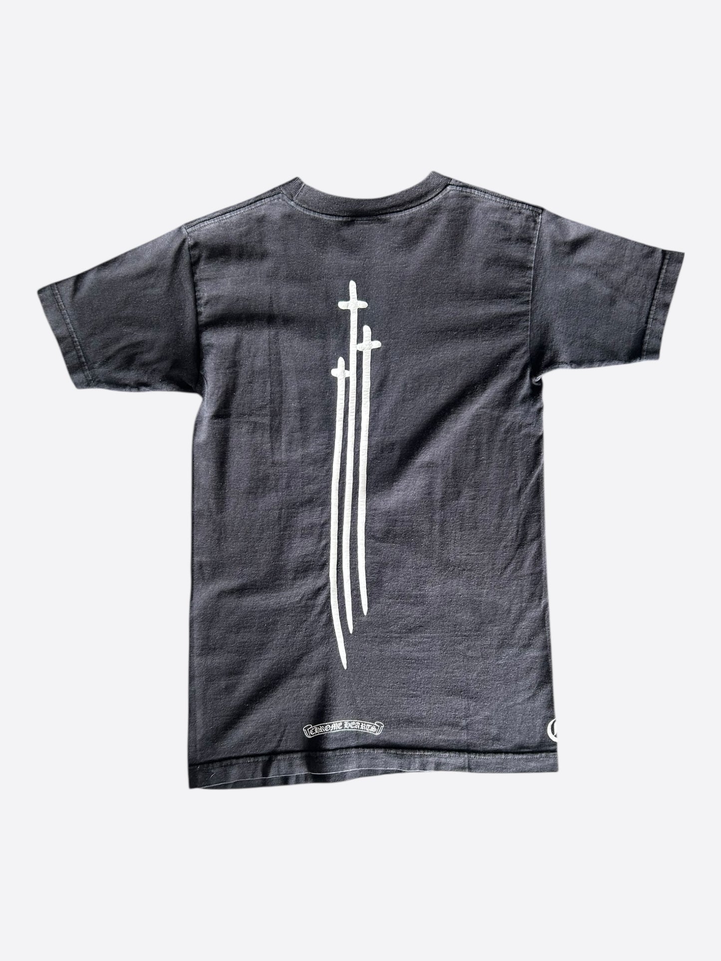 Chrome Hearts Black & White Triple Cross T-Shirt