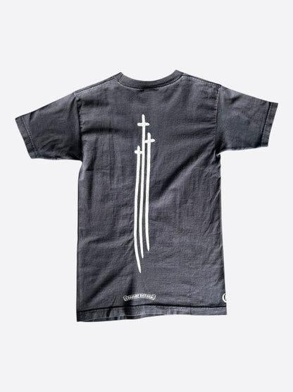 Chrome Hearts Black & White Triple Cross T-Shirt