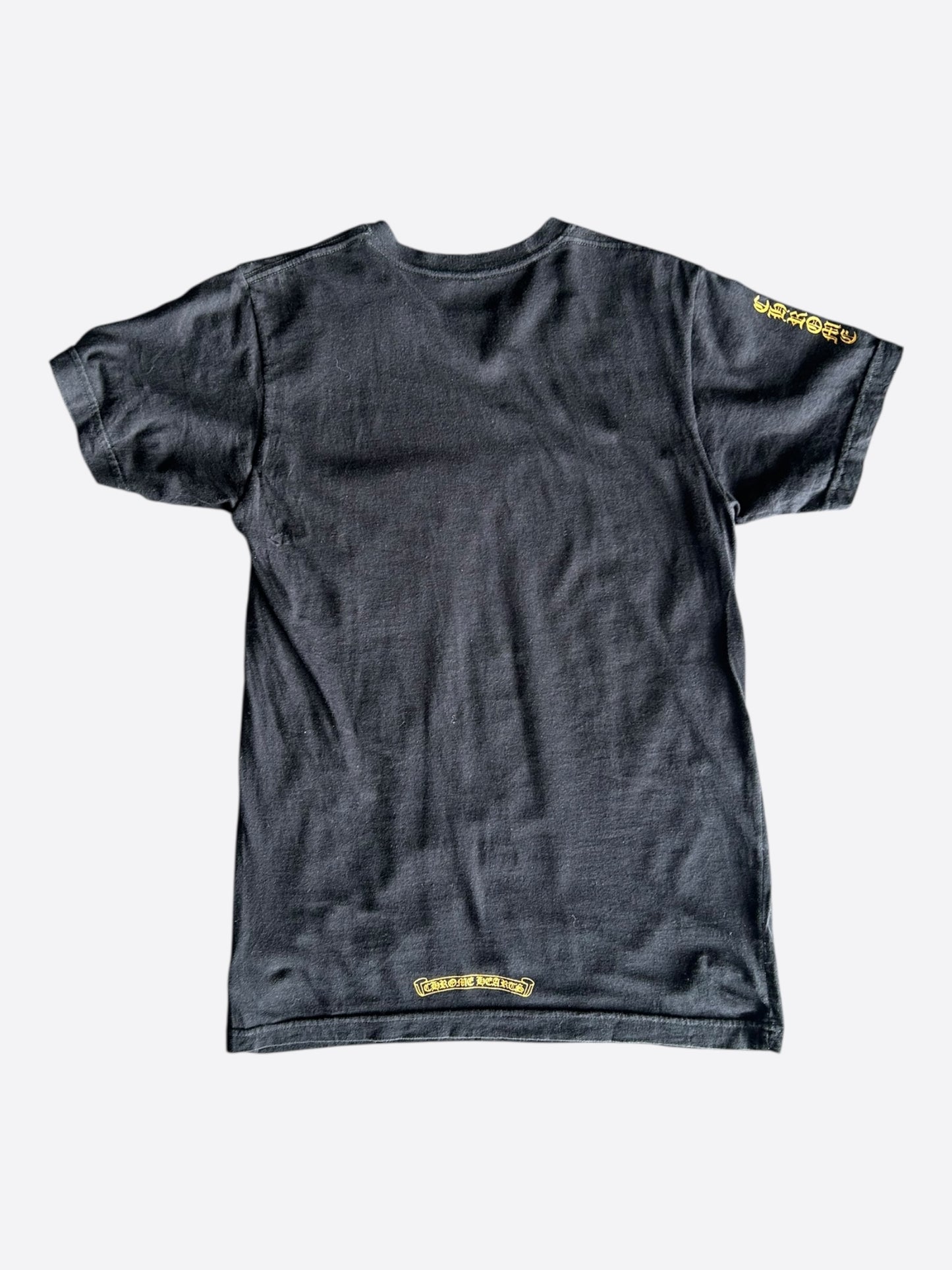Chrome Hearts Black & Yellow Dagger Logo T-Shirt