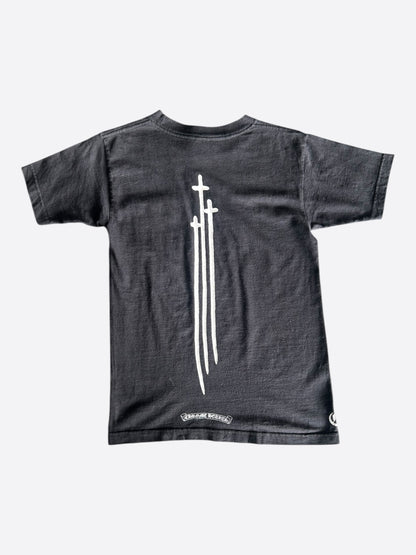 Chrome Hearts Black & White Triple Cross T-Shirt