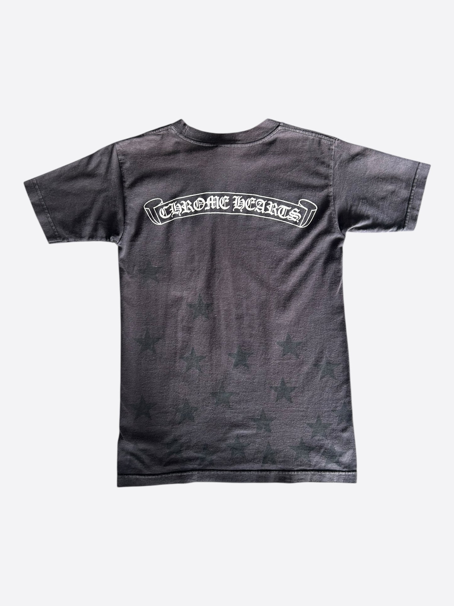 Chrome Hearts Black & White Horseshoe Star Logo T-Shirt
