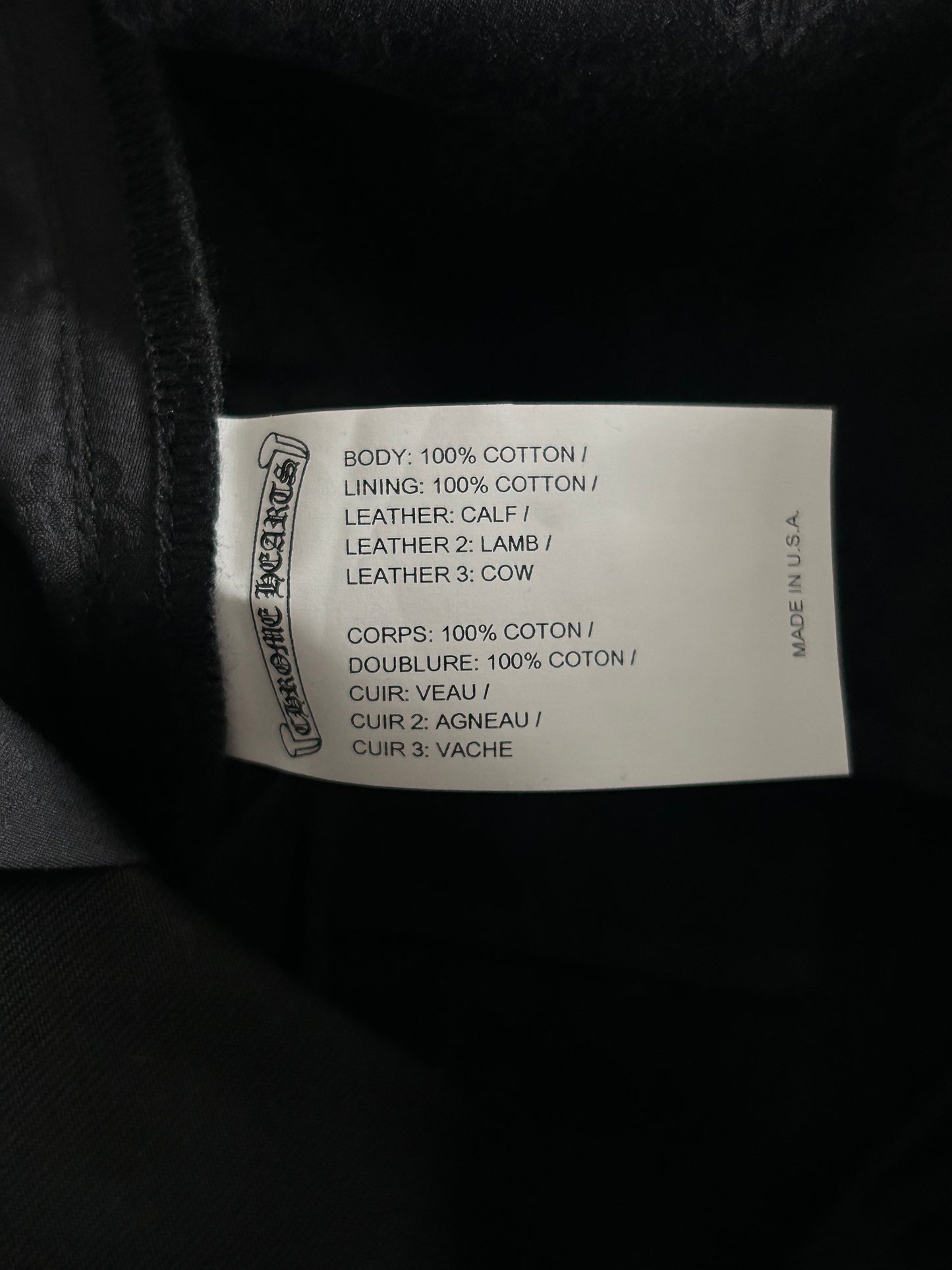 Chrome Hearts Black Camouflage Cross Patch Chino Pants