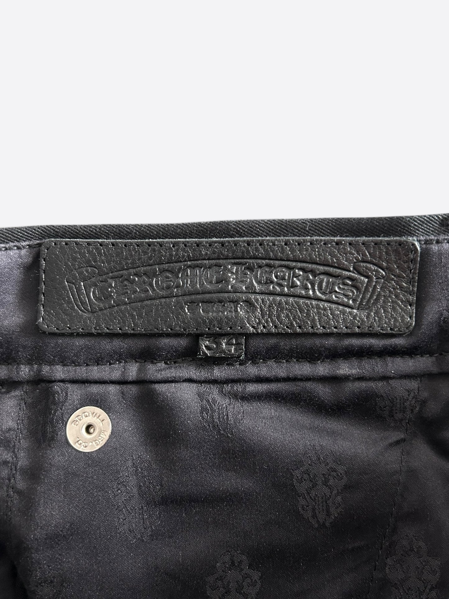 Chrome Hearts Black Camouflage Cross Patch Chino Pants