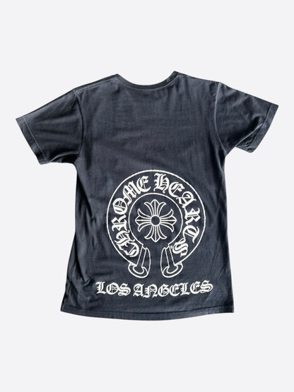 Chrome Hearts Black & White Los Angeles Horseshoe Logo T-Shirt