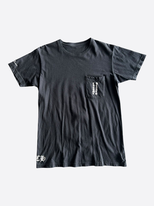 Chrome Hearts Black & White Floral Cross T-Shirt