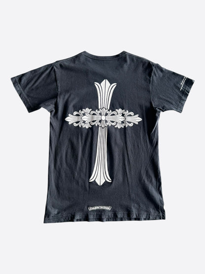 Chrome Hearts Black & White Floral Cross T-Shirt