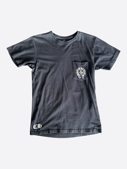 Chrome Hearts Black & White Los Angeles Horseshoe Logo T-Shirt