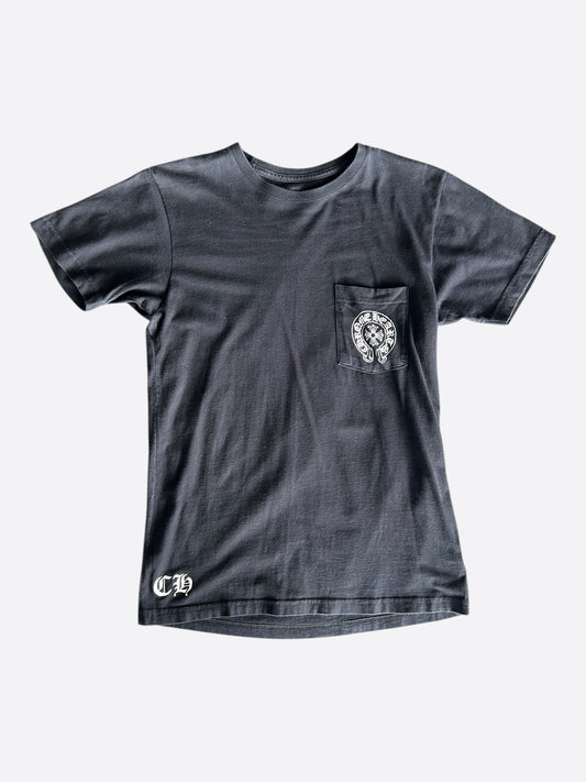 Chrome Hearts Black & White Los Angeles Horseshoe Logo T-Shirt