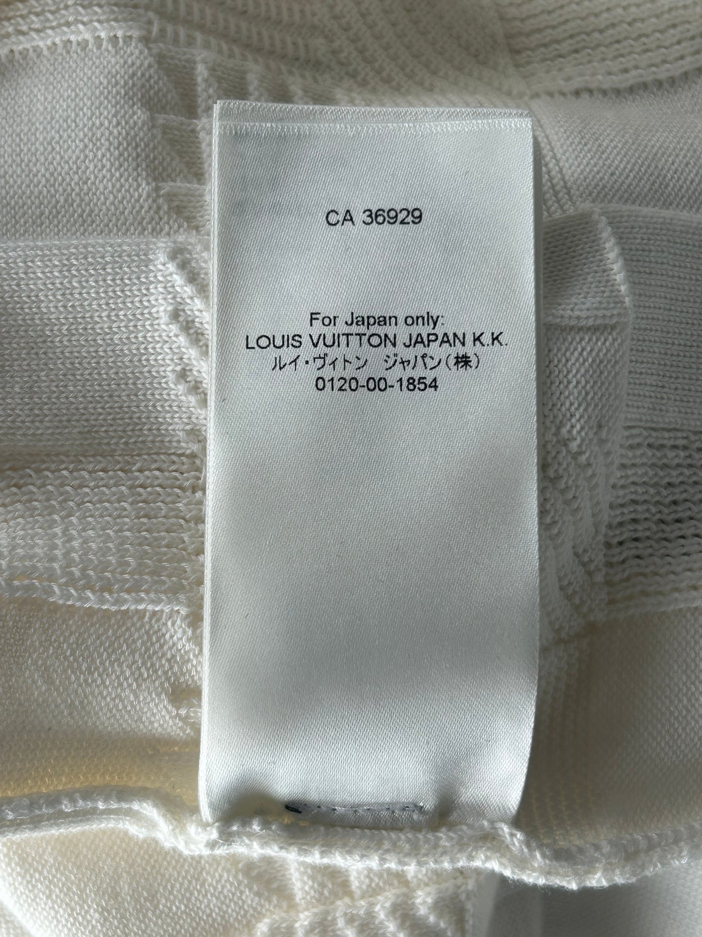Louis Vuitton Americas Cup White Damier Knit T-Shirt