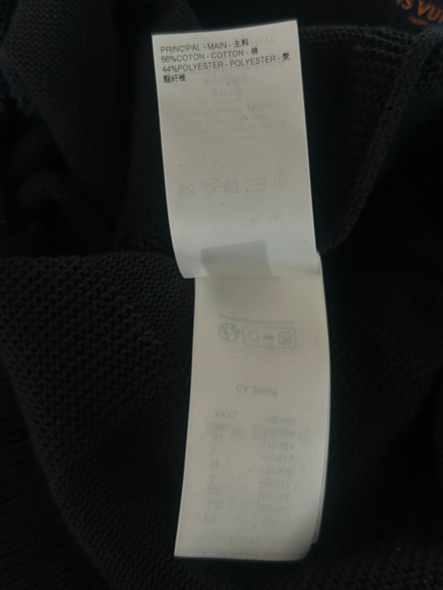Louis Vuitton Black Damier Stitch Pin Logo Sweater