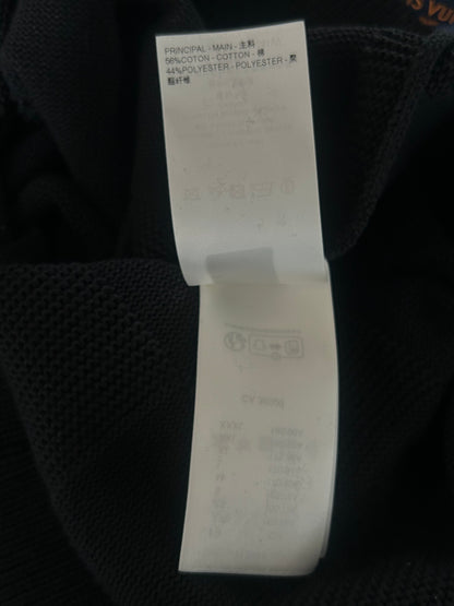 Louis Vuitton Black Damier Stitch Pin Logo Sweater
