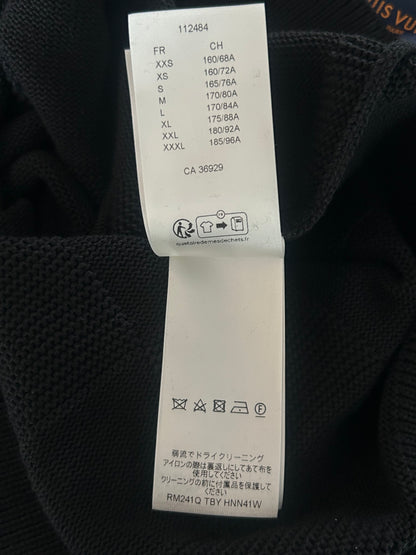 Louis Vuitton Black Damier Stitch Pin Logo Sweater