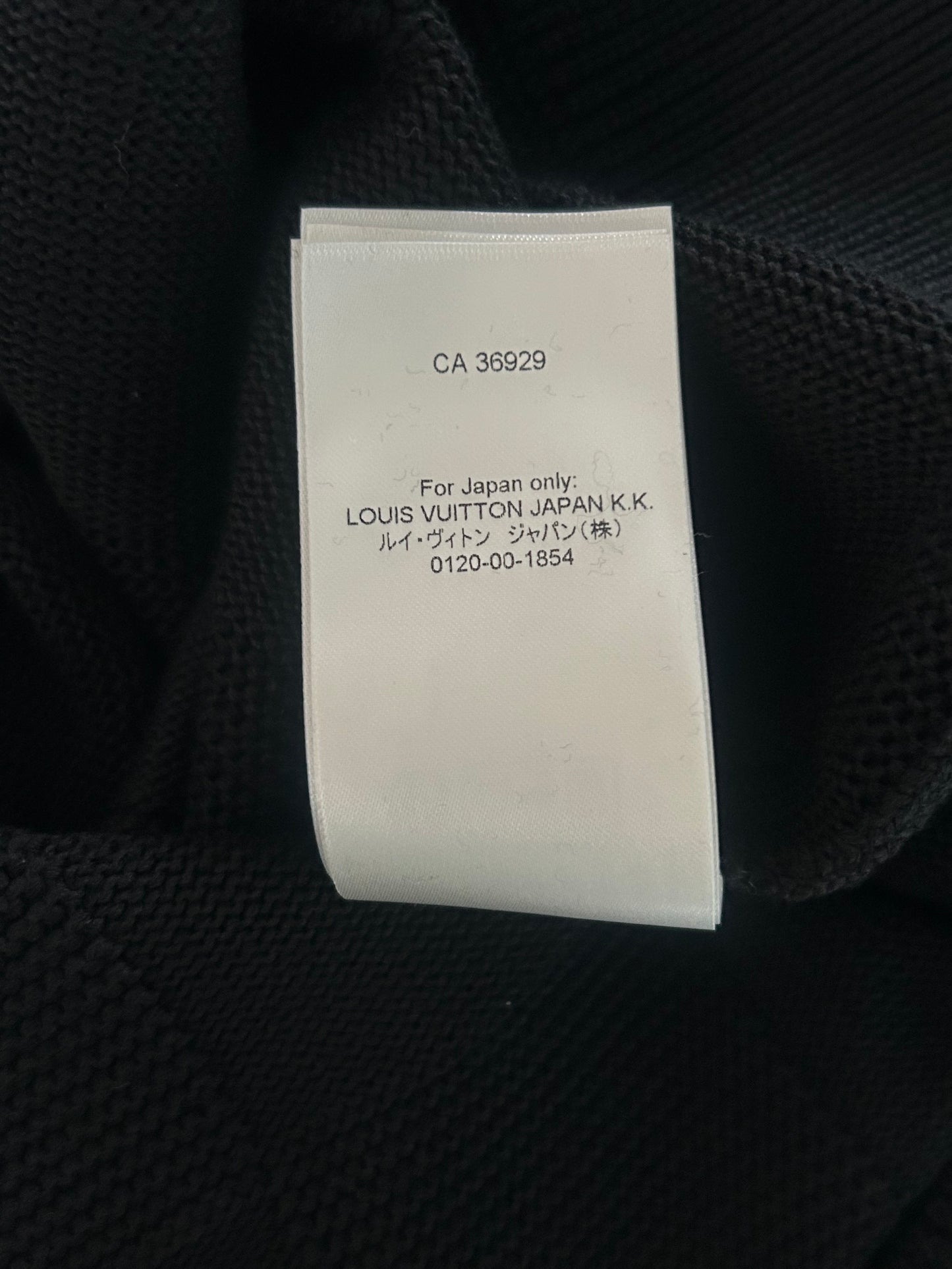 Louis Vuitton Black Damier Stitch Pin Logo Sweater