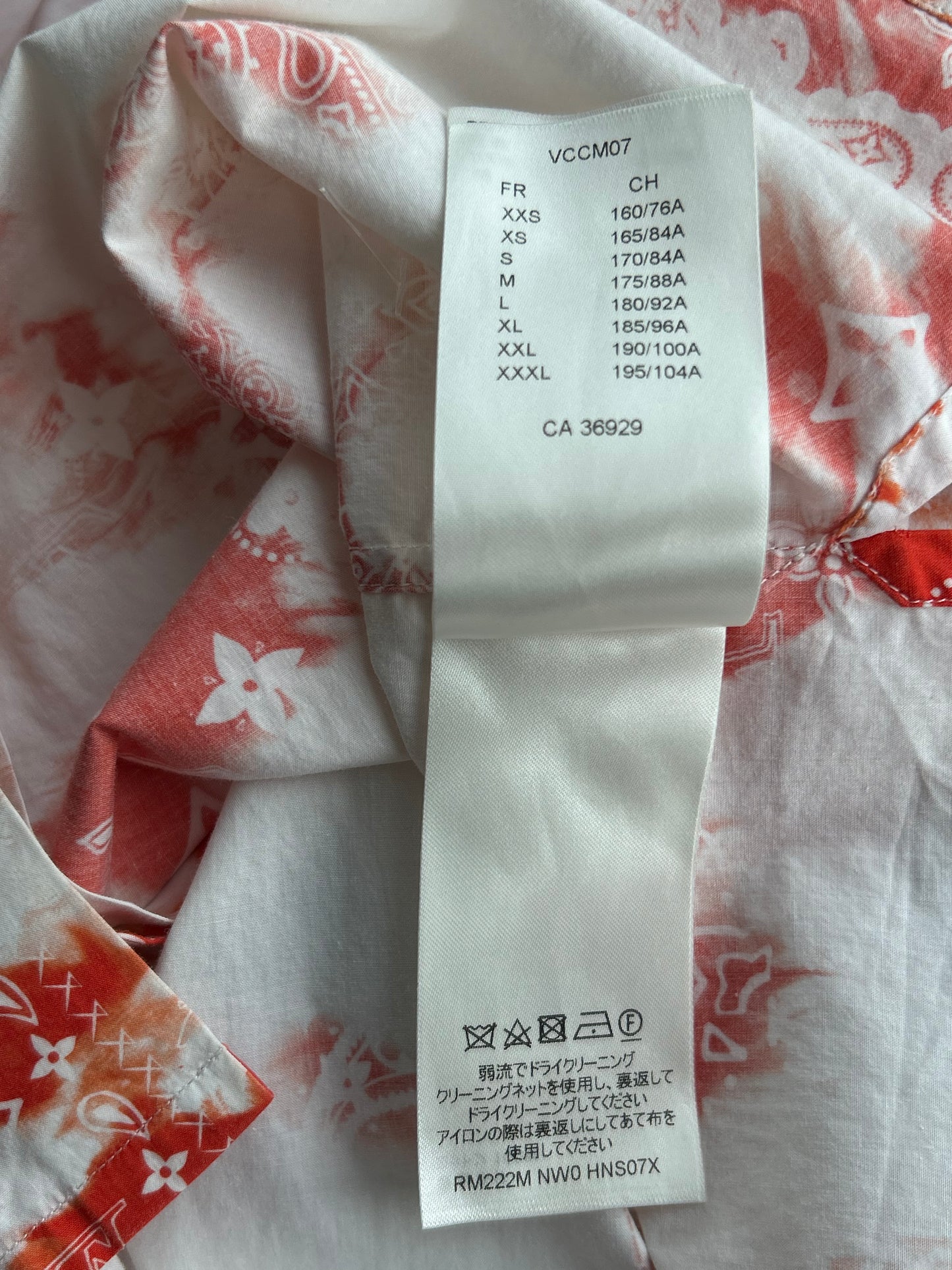 Louis Vuitton Red Bandana Bleached Short Sleeve Button Up Shirt