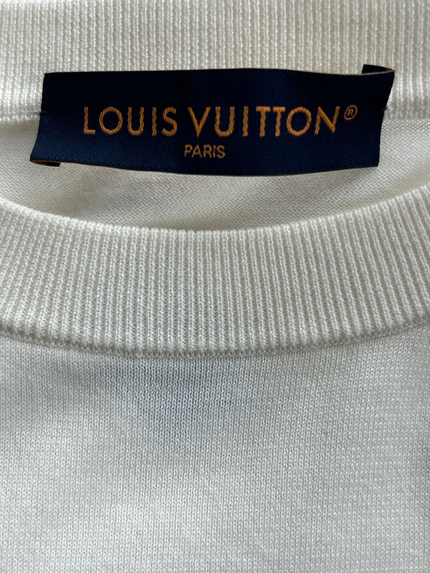 Louis Vuitton White Western Landscape Graphic Intarsia T-Shirt
