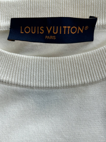 Louis Vuitton White Western Landscape Graphic Intarsia T-Shirt