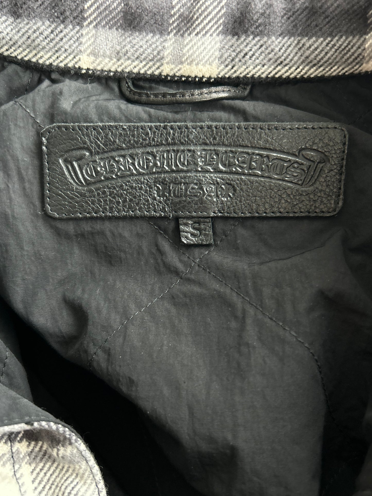 Chrome Hearts Black & Grey Plaid Jacket