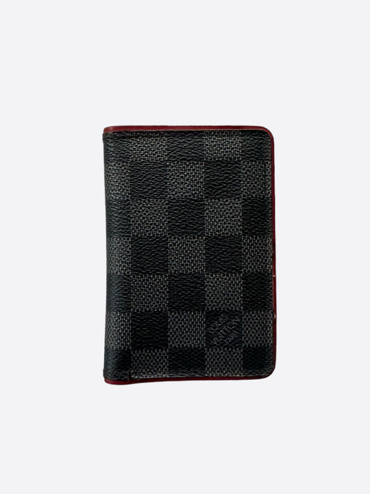 Louis Vuitton Black & Red Damier Graphite Pocket Organizer