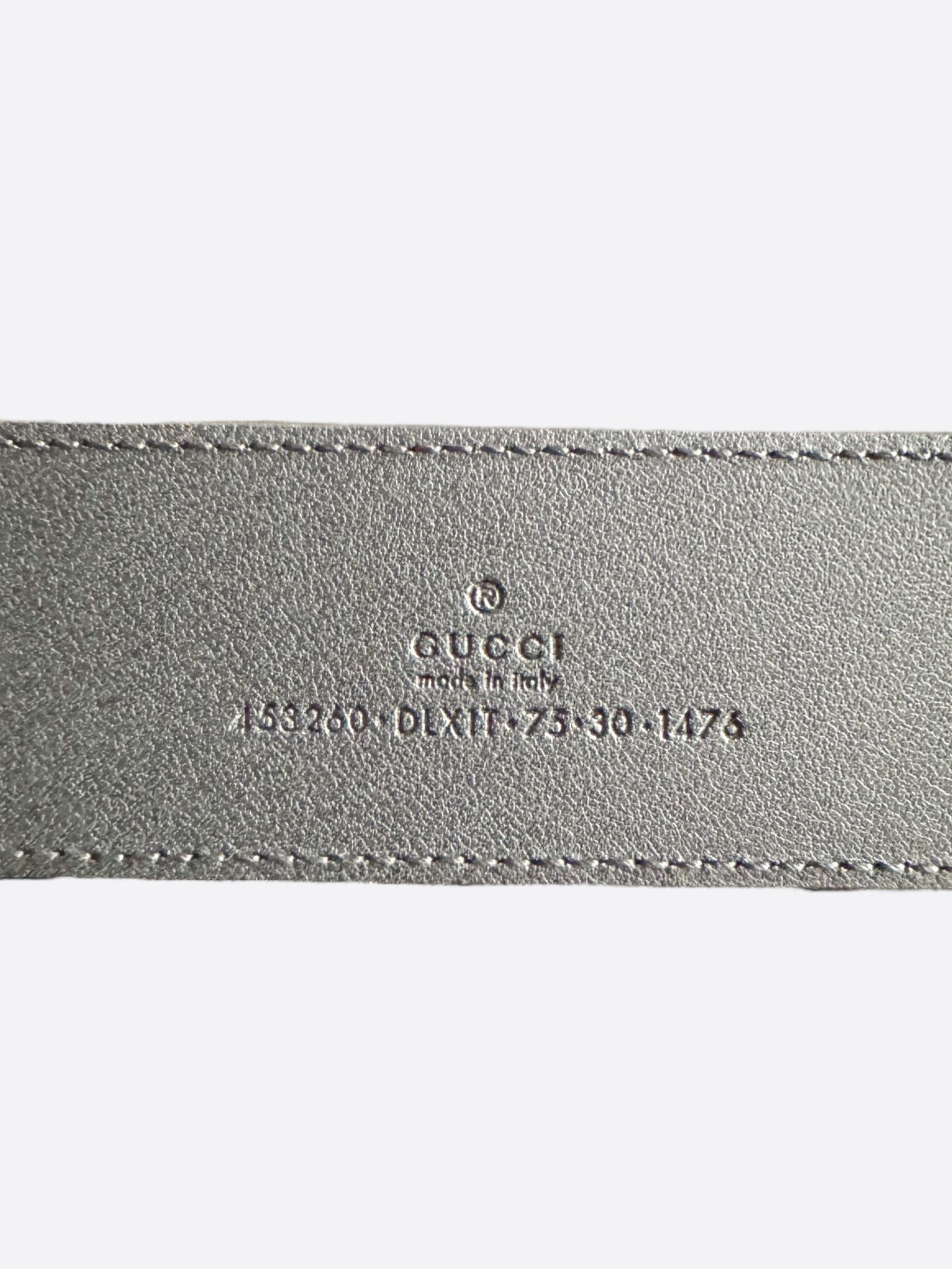 Gucci Black & Gold Pearl Buckle Leather Women's Belt