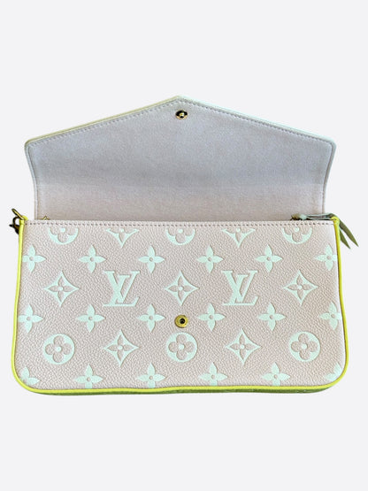 Louis Vuitton Beige & Pink Empreinte Spring In The City Monogram Pochette Felicie