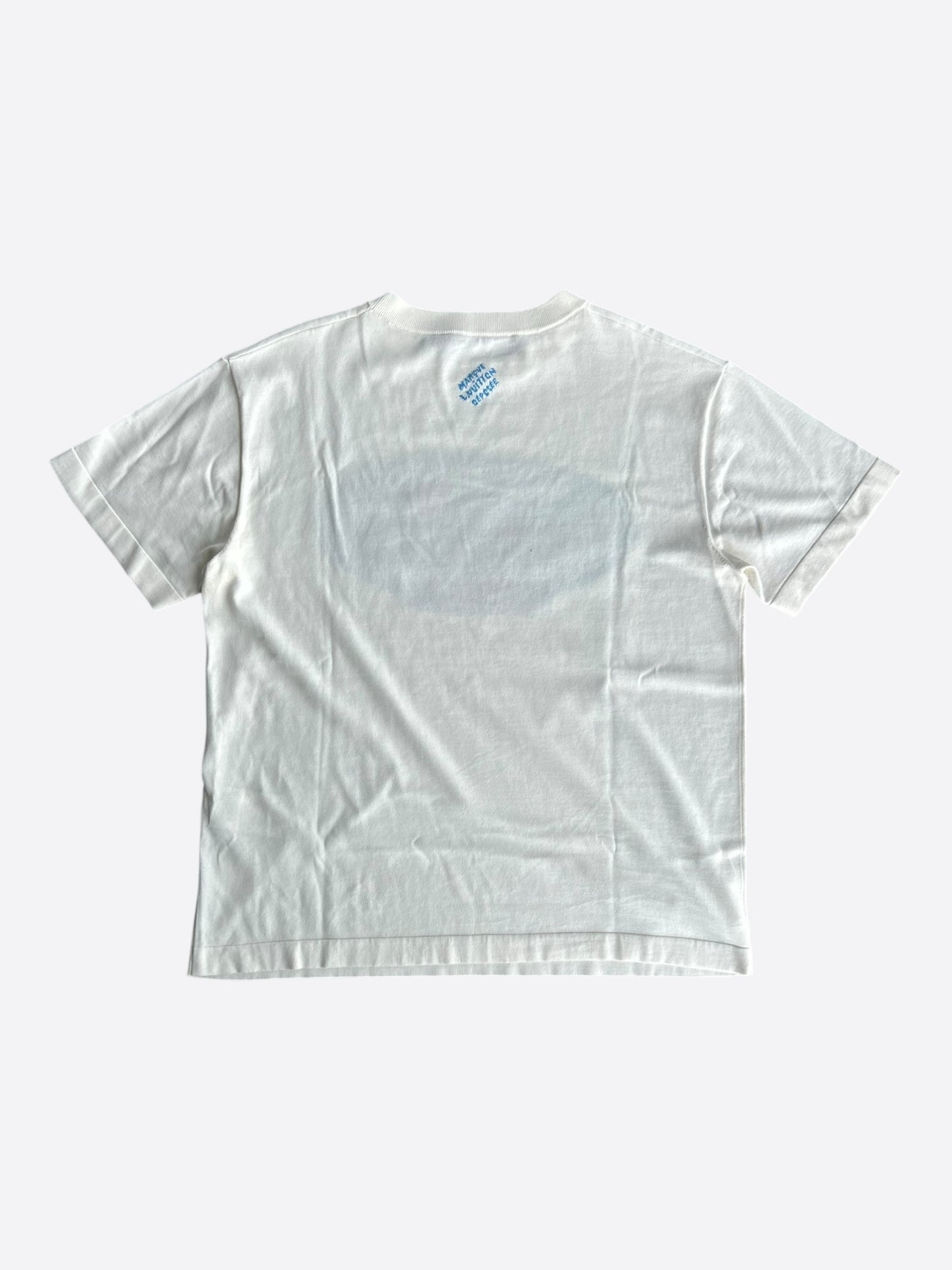 Louis Vuitton White Western Landscape Graphic Intarsia T-Shirt