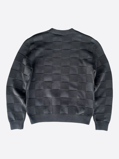 Louis Vuitton Black Damier Stitch Pin Logo Sweater