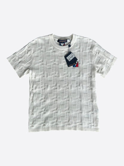 Louis Vuitton Americas Cup White Damier Knit T-Shirt