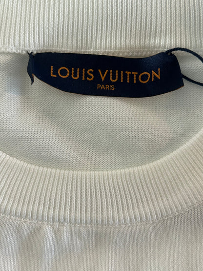 Louis Vuitton White Intarsia Graphic T-Shirt